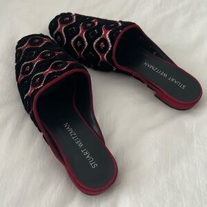 Stuart Weitzman tapestry slides